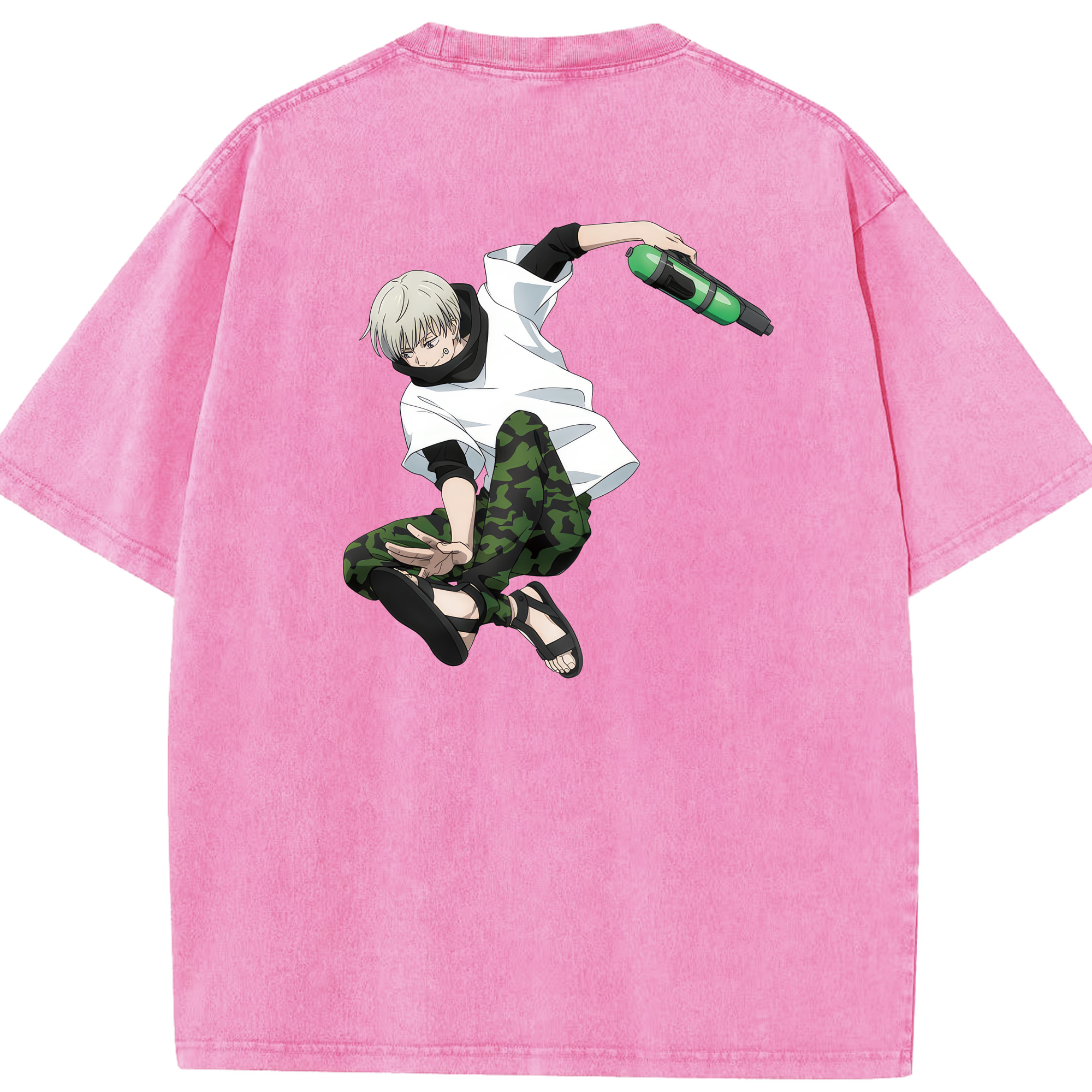 （画像用） 呪術廻戦 Jujutsu Kaisen 綿100% ヴィンテージ風 半袖Tシャツ（背面プリント）